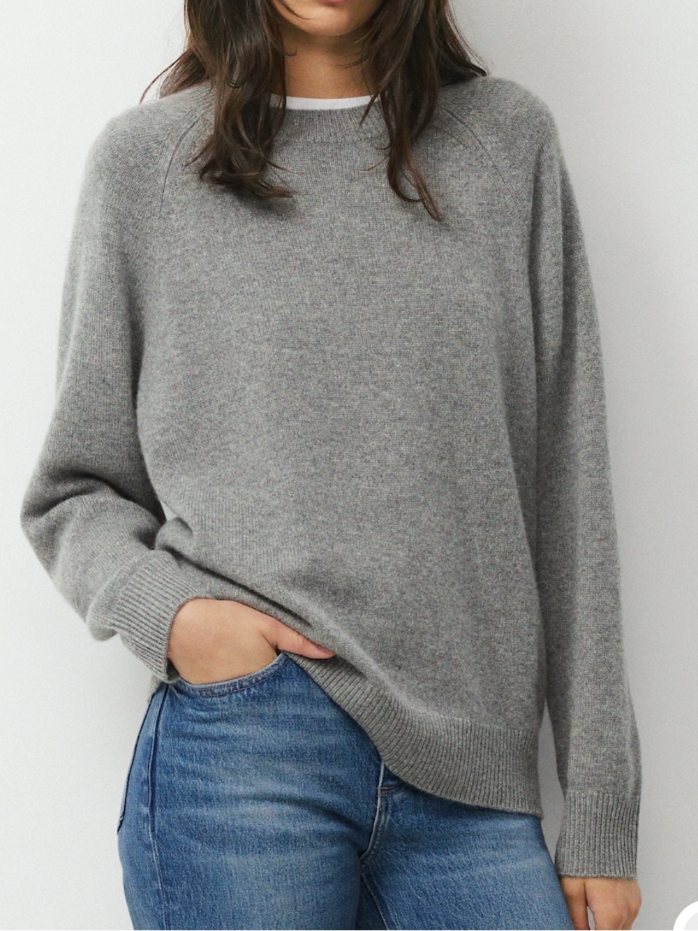 Aritzia Soft Gray Crewneck Sweater